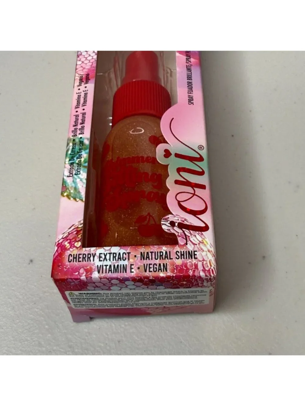 Ioni Shimmer Setting Spray Maraschino Cherry Vegan Glow Natural Shine